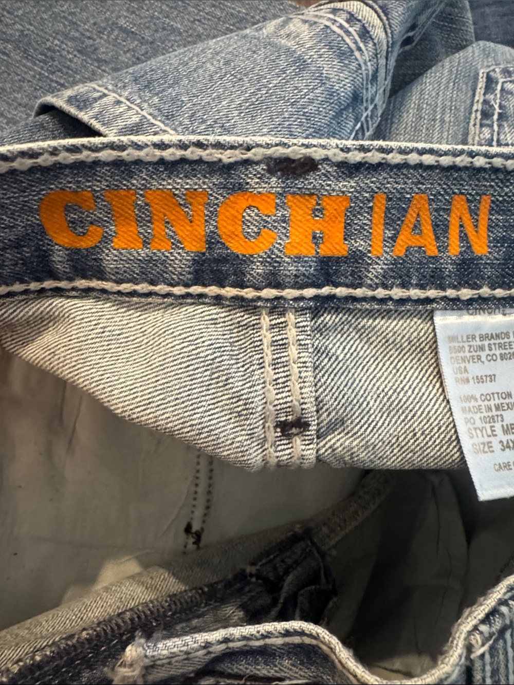 Mens Ian Cinch Light Wash Jeans - Picture 8 of 11